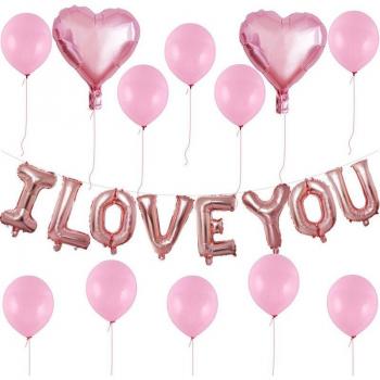 Rose Gold Foil Letter Balloon for Valentine's Day