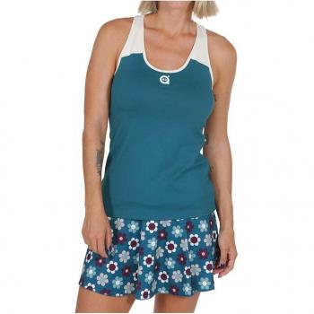 Camiseta de mujer Canción Petrol arena para pádel y tenis
