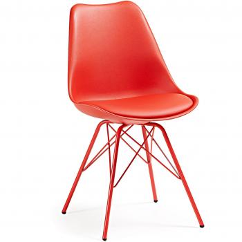 Ralf Sedia da Salotto Kave Home – Acciaio e Rosso