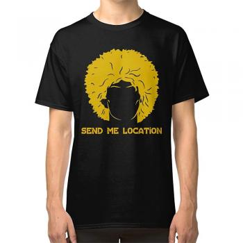 Khabib T-shirt RockShark Envoyez-moi l'emplacement noir XL