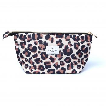 Essentieller Leopard‑Beutel Flat Lay Co