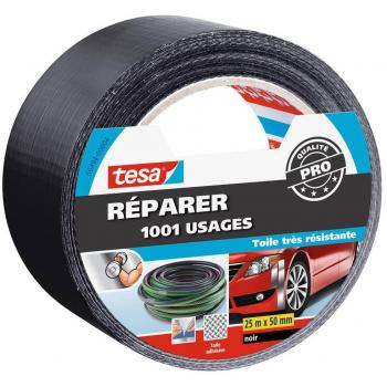 Adhésif TESA 1001 Usages Toilé Noir 25m