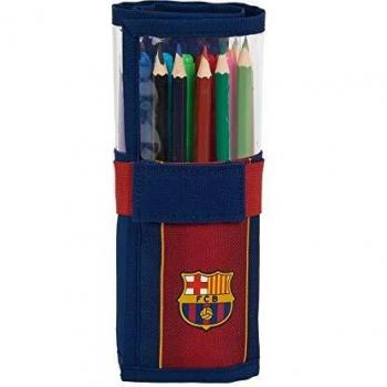 SAFTA OFICIAL Estuche Escolar F.C.BARCELONA 1ª Equip. 2020/2021 Enrollable 27 Piezas 7 x 20 x cm