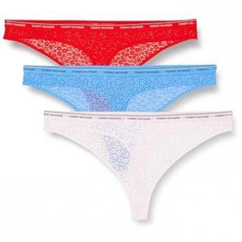 Tommy Hilfiger Tanga Donna 3 Unità Fierce Red / Blue Spell / Pearly Pink L