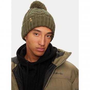 Timberland Leaf Green Cable Knit Pom Beanie for Men