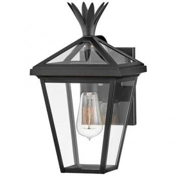Éclat extérieur LierOn – lampe à verre IP44 en aluminium noir, design vintage E27