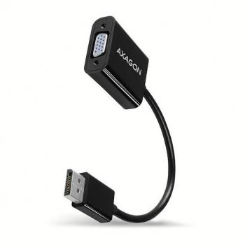 Axagon DisplayPort zu VGA Adapter für die Übertragung von Daten und Video in Schwarz