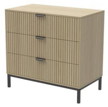 Vicco Cassettiera Rovere 72×69 cm (Lennox) – 3 Cassetti