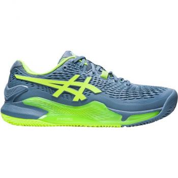 Asics Gel-Resolution 9 Clay Steel Blue Hazard Green 45