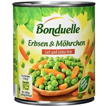 Bonduelle Erbsen mit Möhrchen, 800 g