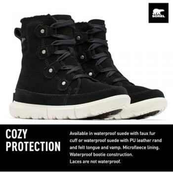 SOREL Black Fawn Explorer Next Joan Ankle Boots