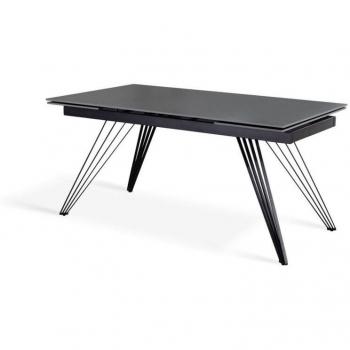 IPERBRIKO Eleganter Esstisch Schwarz-Grau 90-240 cm
