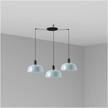 Faro Lighting Tatawin Medium Cluster Ceiling Light – Satin Black, Gloss Grayish Blue (3×E27)