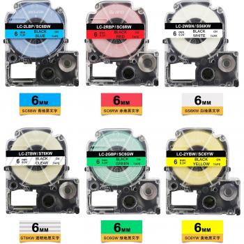 Cartucho de Etiquetas King Jim: Cinta 6 mm, 6 Colores, Adhesivo Fuerte – Tepra Pro