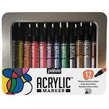 Pébéo Boîte Métal Marqueurs Acryliques
