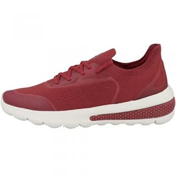 Baskets Geox Spherica Actif rouge foncé blanc femme