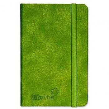 Silvine A6 Executive Soft Feel Notebook Green 160 Pages (80 Sheets) Ruled 7mm feint