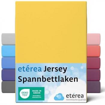 Jersey Spannbettlaken Gelb 90x200 cm
