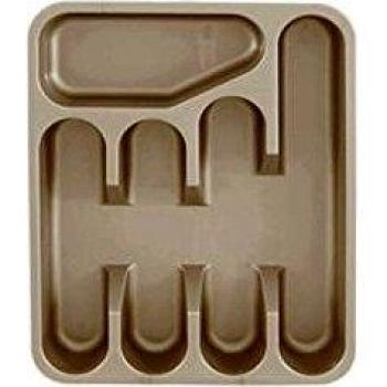 Rack di Posate 5 Vani in Plastica Taupe