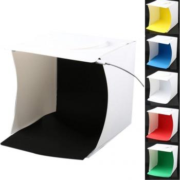 Caja de luz fotográfica, 9X8,9X9,5 pulgadas, Kit de estudio portátil con Softbox