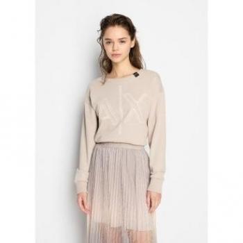 Manga larga Armani Exchange 3DYM11 YJEBZ taupe