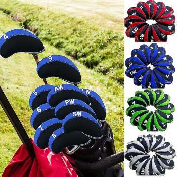 Pack de 12 protège-couvre-tête néoprène vert pour fers de golf