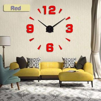 Reloj de Pared de 3D Artesanal con Espejo para Sala