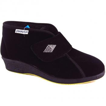 Pantofole Nero Velluto Emanuela 536 Made in Italy