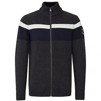 Grau Grobstrick Herren Strickjacke FQ1924 Edvard XXL