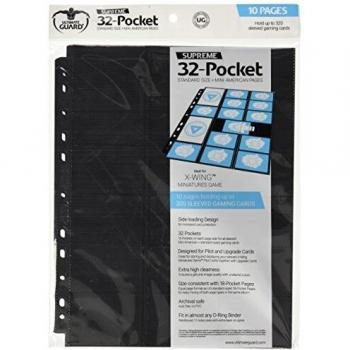 Album de rangement Ultimate Guard 32 pochettes standard & Mini American Noir