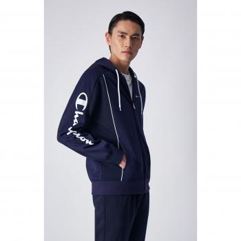Tuta Blu Scuro Champion con Logo sulla Manica