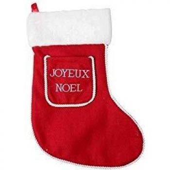 Botte de Noël en Polaire avec Motif Brodé