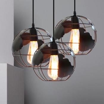 Stil-Industri Hängeleuchten 20 cm – Schwarze Pendelleuchte, 3 Stück