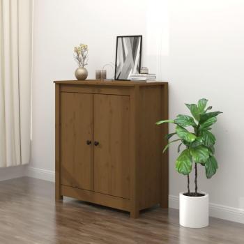 Buffet marron miel 70x35x80 cm en bois massif de pin