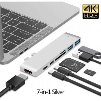 USB 3.1 Type-C to HDMI Adapter with SD/TF Reader for MacBook Pro/Air