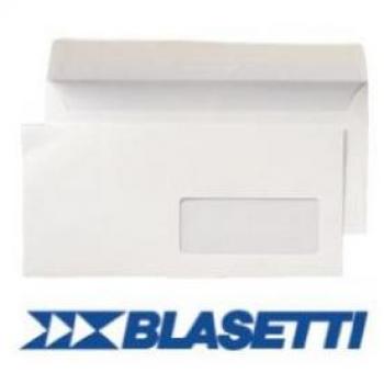 BLASETTI BUSTE COMMERCIALI 11X23 CON FINESTRA AUTOADESIVE 90 GR. 500 PEZZI