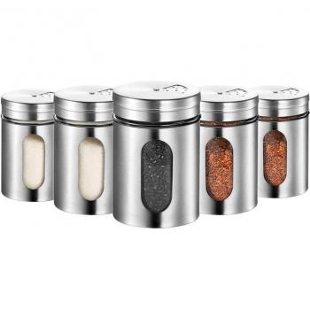 5-Piece Glass Seal Spice Jar Set