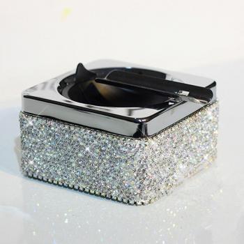 White Crystal Ashtray for Office and Home Use