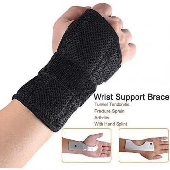 Lyeiaa Handgelenkbandage – Verstärkte Schiene für Sport – Schwarz