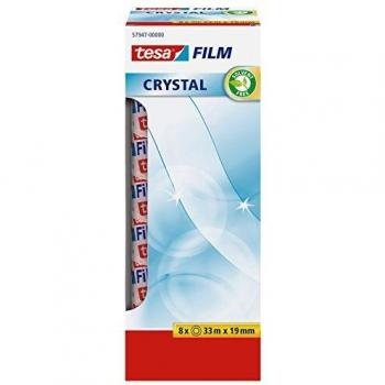 Tesafilm Crystal Tape (19 mm) 33 m / 8‑Pack