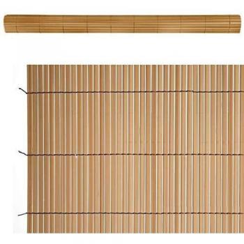 Valla decorativa de PVC marrón 1 x 300 x 100 cm
