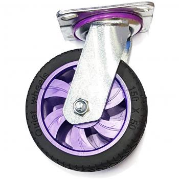 150 mm Rubber Swivel Castor, 6″, Heavy Duty for Trolleys and Dollies