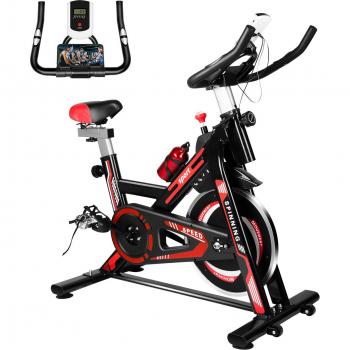 Rattantree Fitness Bike with 10kg Flywheel, Adjustable Seat, Comfortable Seat and LCD Console