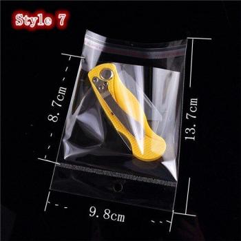 Bags OPP auto‑colle, transparence, 9 dimensions – 100 pièces