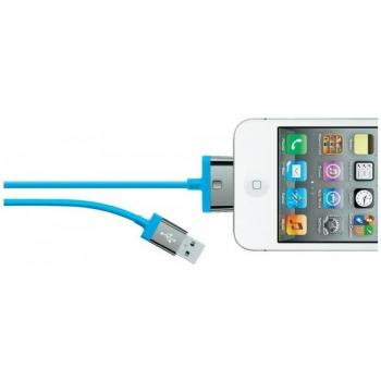 Belkin MIXIT ChargeSync, cable USB A para Apple, 30-pin, 2m, azul