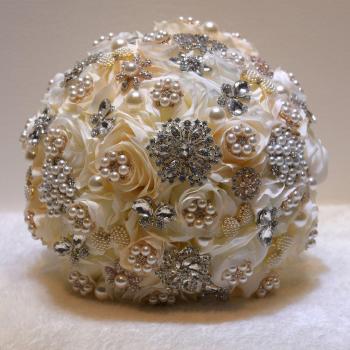 Ramo de Novia Grande con Brillantes de 25cm