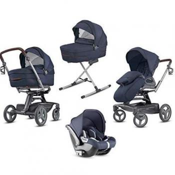 Inglesina Quad System Quattro 4‑in‑1 con Seggiolino Auto Cab, Gruppo 0+, Blu Oxford