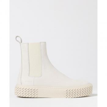 Graceful Natural Flat Ankle Boots – Size 38