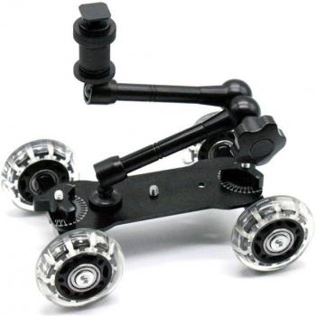 Camera Rail Stand with Mobile Sliding Platform