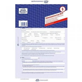 Einheitsmietvertrag Avery Zweckform 2873 für Wohnungen und Häuser (A4, mit Durchschlag)